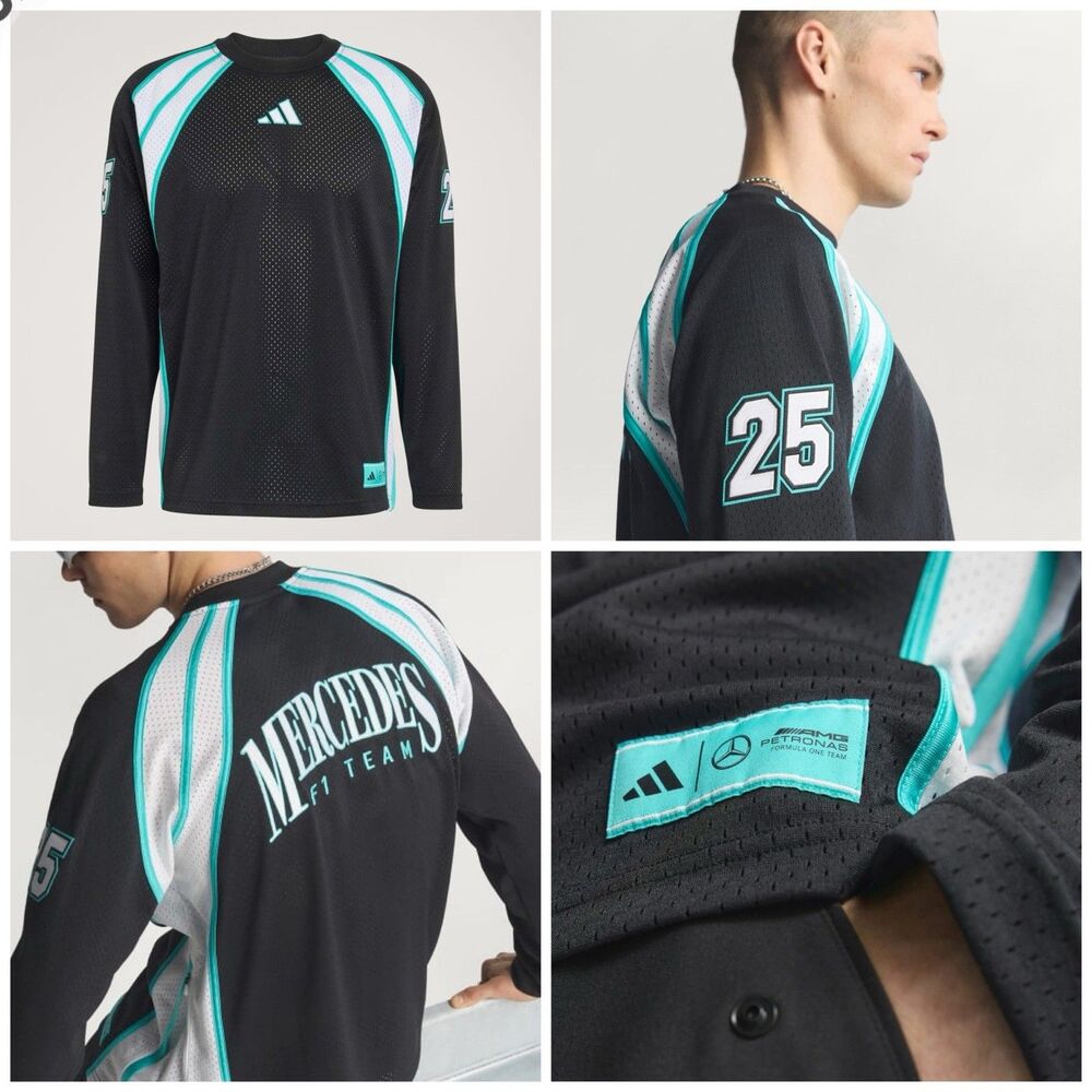 Adidas Mercedes AMG Petronas F1 Team Las Vegas Long Sleeve Mesh Tee